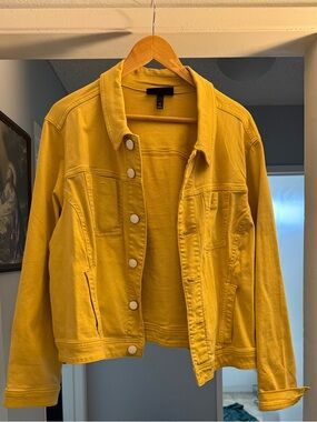 Lane Bryant Bright Yellow Denim Jacket